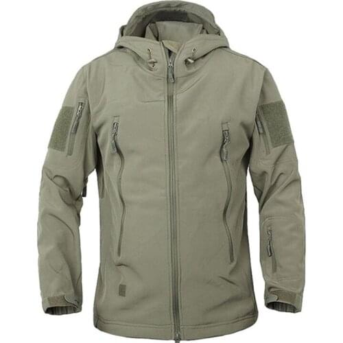 Outdoor Waterproof SoftShell Jacket Men Military Tactical Windproof Warm Camouflage Windbreaker Hiking Hunting Fishing Clothing