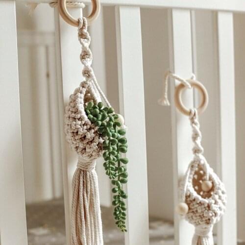 Flower Pot Hanger Handmade Macrame Plant Hanger Home Wall Decoration Countyard Garden Hanging Flower Pot Basket Accessories