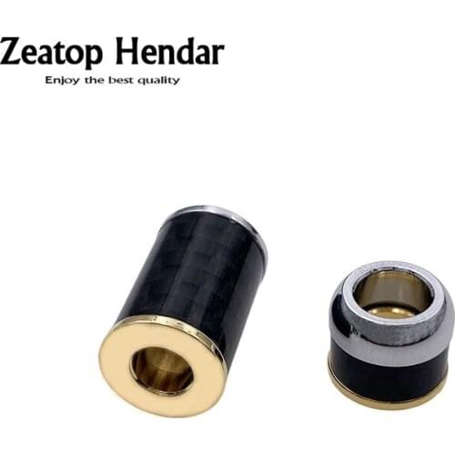 1Pcs 6.0mm to 5.0mm Carbon Fiber Y Splitter / Slider Audio Jack Adapter Earphone for DIY Upgrade Headset Wire Connector