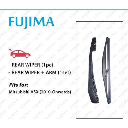 FUJIMA Rear Wiper Blade and Arm for Mitsubishi ASX (2010-Onwards) Back Window Windscreen Rear Wiper Arm
