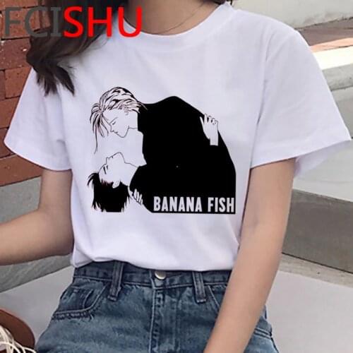 Banana Fish summer top tshirt women white t shirt streetwear vintage grunge japanese clothes tshirt vintage kawaii