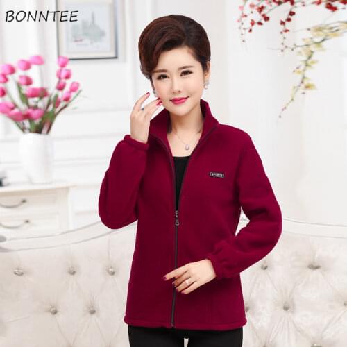 Hoodies Women Elegant Large Size Warm Soft Slim Leisure Womens Sweatshirts Korean Style Solid Pockets Zipper Long Sleeve Ladies