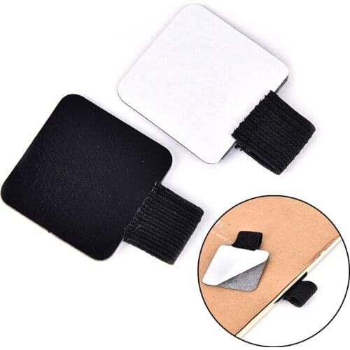 1PC Self-adhesive PU Leather Pen Holder Clip Pen Traveler Notebook Diary Fittings