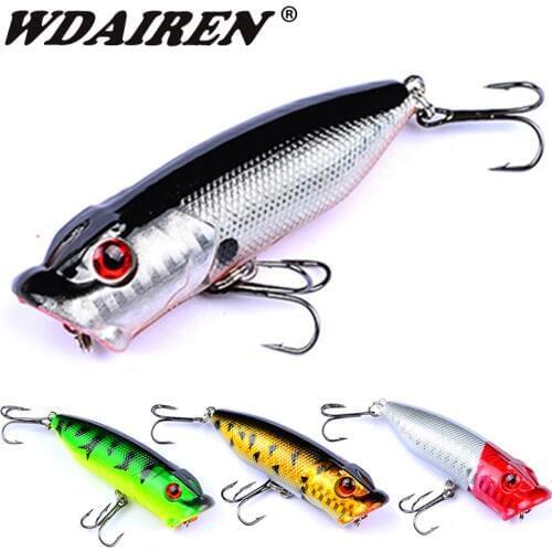 1Pcs Topwater Popper Fishing Lure Wobblers Fishing Bait 6.5cm 12g Artificial Hard Plastic Baits With 6# Hooks Fishing Tackle