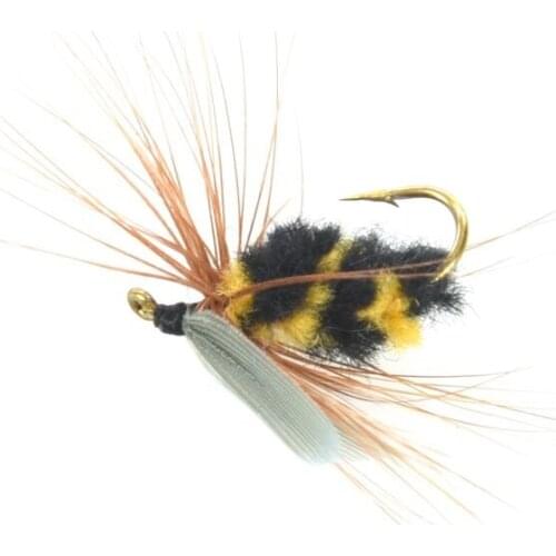 10Pcs 10 Artificial Bait Lure Bumble Bee Fly Trout Artificial Fishing Lures Bionic Honeybee Bait Fishing Bait Fly Bait