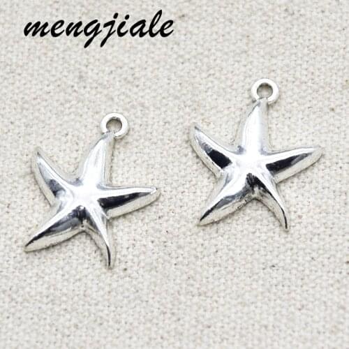 10pcs Hot Sell Vintage Metal Starfish Charms Pendants For DIY Making Alloy Handmade Finding Jewelry