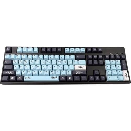 136Keys Custom MIZU Keycap PBT Dye Sublimation Cover for MX Switch 61/64/68/71