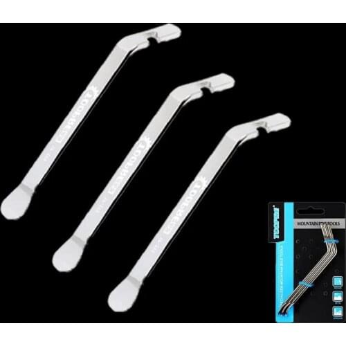 3 PCS Bicycle Metal Crowbar Stainless Steel Bicycle Wheel Remover Repair Tool Crowbar Mountain Bike Steel Flat Tire Removal Tool