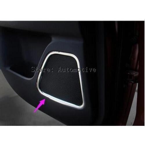 Stainless Steel Interior side Door Speaker Cover Trim frame 4pcs For Mitsubishi Outlander 2013 2014