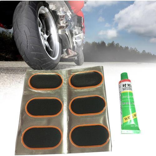 48Pcs+1 Glue Motorcycle Bike Repair Tool Tire Tyre Rubber Patch Piece Cycling Puncture Repair Tools Kits Banden Reparatieset