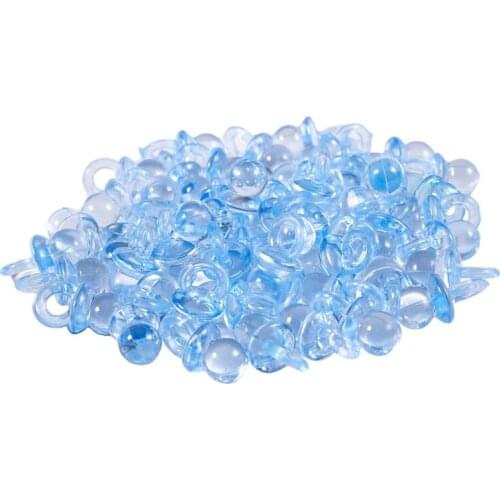 50pcs Mini Acrylic Charms Baby Pacifiers Shower Favors Party Game Decorations
