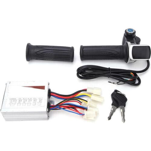 500W Scooter Throttle Handle E-bike Scooter Brushed Motor Controller Kit LCD Display Panel Speed Turn Handlebar