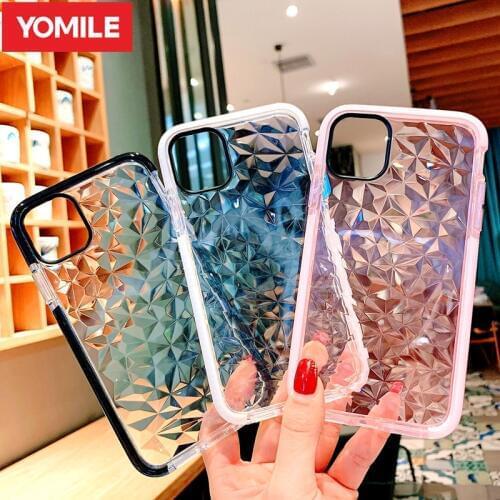 Diamond Texture Case for Samsung Galaxy A50 A70 A20 A40 S8 S9 S10 Plus Note 9 10 Pro S7 S8 Edge J5 J7 Clear Jelly Soft TPU Cover
