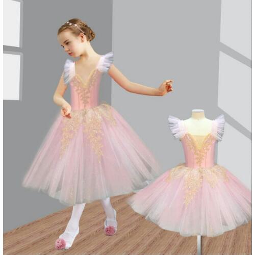 Childrens Professional Ballet Performance Tutu Dress Swan Lake Ballet Dance Dress Girls Contemporary Party Dance Costumes