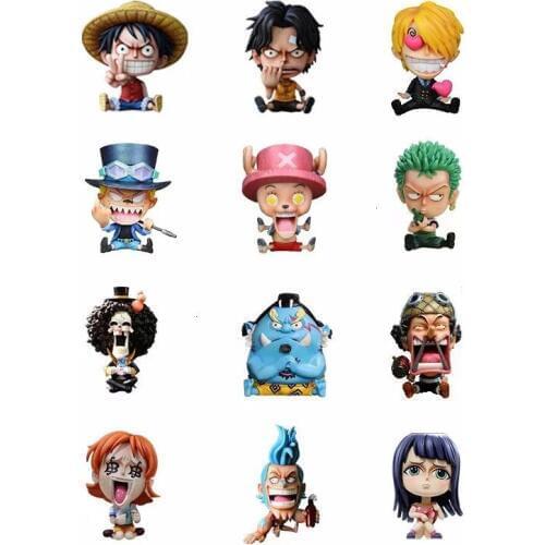 One Piece Figures Luffy Ace Nami Zoro Chopper Sanji Robin Anime Figurines Toy Mini Blocks For Children Boyfriend Teenager Gift