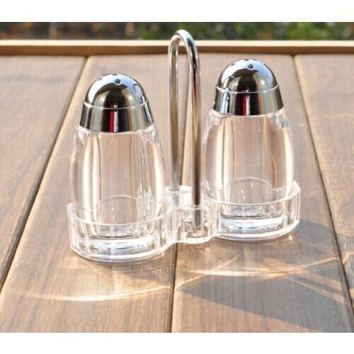 Hot Stainless Spice Shaker Jar Sugar Salt Pepper Acrylic Spice jar powder extinguishers suit Storage Bottle
