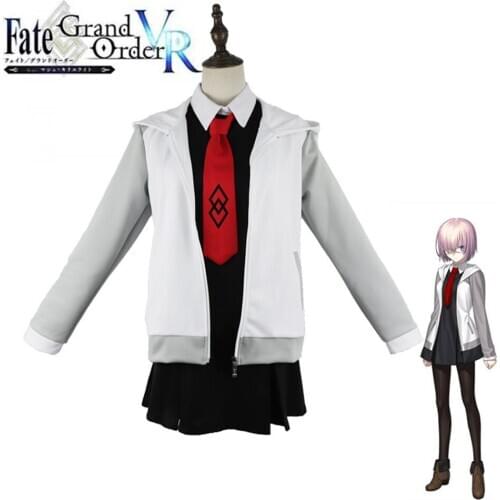 Game Fate Grand Order FGO Mash cosplay costume normal Uniform Fancy Women Party Clothes/wigs full set Halloween Costumes