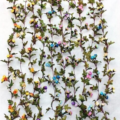 Simulation Rose Vine Wedding Party Road Lead Flower Garden Fence Decoration Pipe Line Beautiful Coverage