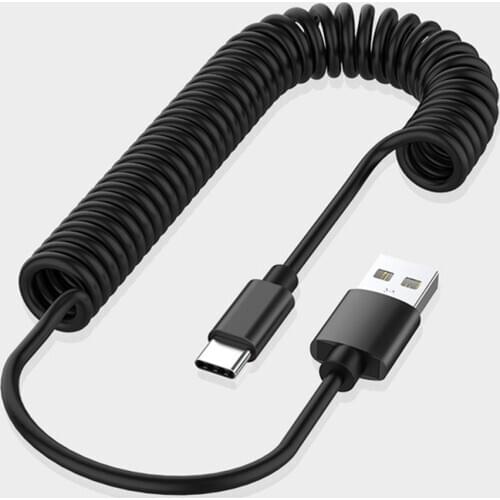 USB to Type C 2.4A Fast Charging Spring Cable USB C Micro USB Data Cable For Samsung Huawei Xiaomi For All Smart Phones