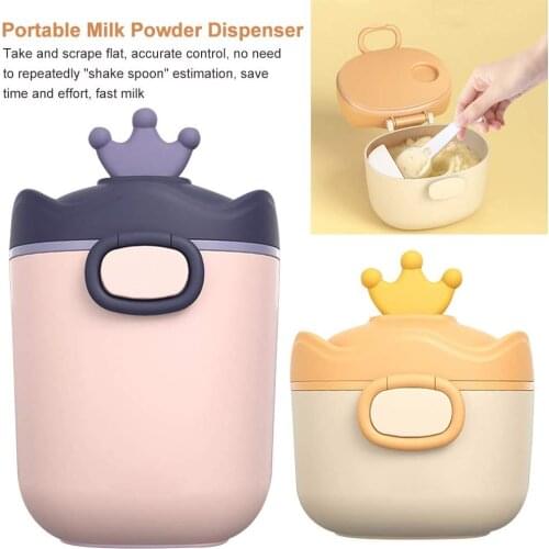 Baby Milk Powder Box Food Storage Case BPA Free Formula Dispenser Cartoon Infant Toddler Snacks Cup Container for Travel Outdoor