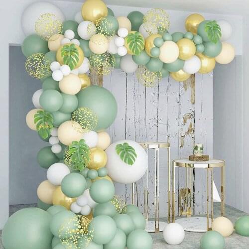 Green Leopard Balloon Garland Arch Kit Wedding Ballon Birthday Party Decor Kids Jungle Safari Theme Party Balloon Baby Shower
