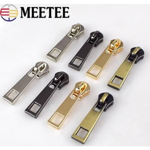 20/40pcs Fashion 5# Metal Zipper Sliders For Metals Zippers Clothes Bag Sewing Zips Head Pulls Zip Repair Kit DIY Accessories
