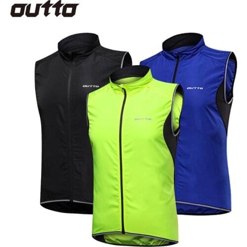 Mens Cycling Vest Windproof Night Safty Reflective Running Vest Sport Waterproof Sleeve Jacket for Male 5XL Large Size