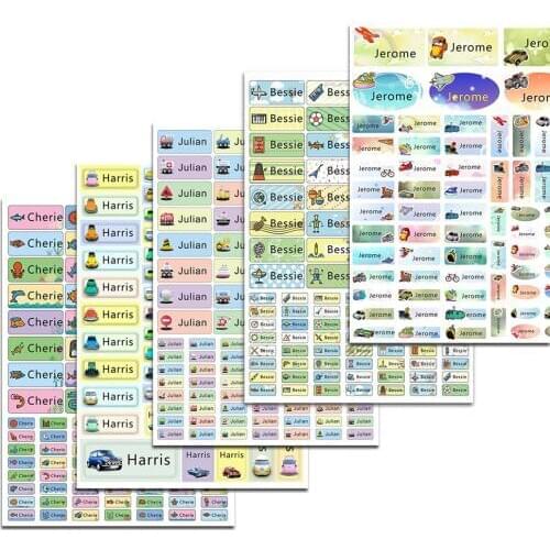 Customize Sticker Personalized Boy Name Stickers Waterproof Tags Labels For Children Scrapbook School Stationery Decal Sticker