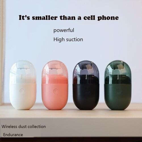 Beisi C2 Capsule Desktop Vacuum Cleaner Portable Mini Handheld Electric Wireless Small Usb Dust Removal School Office Supplies