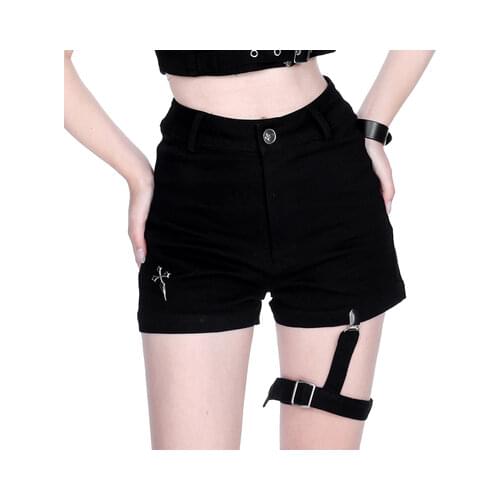 Summer Harajuku Women Bandage High Waist Shorts Milk Blue Jeans Tights Casual Fashion Sexy Cool Girls Wide Leg A-line Shorts