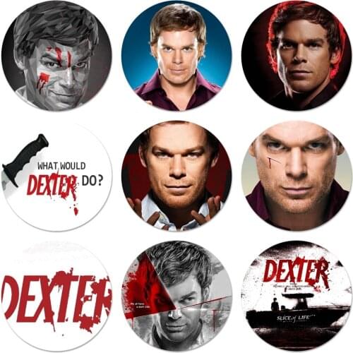 58mm TV Show Dexter Morgan Originalblack Badge Brooch Pin Accessories For Clothes Backpack Decoration gift