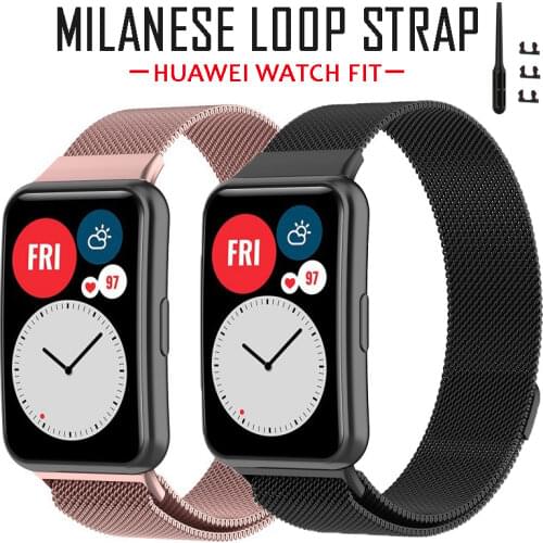 Magnetic Loop Band For Huawei Watch FIT Smart watchband Accessories Wrist bracelet stainless steel metal correa huawei fit Strap