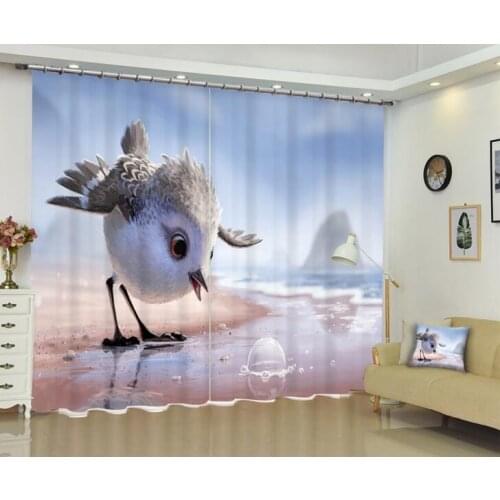 Luxury Blackout Lovely chicken 3D Window Curtain For Living Room Bedroom Customized size Drapes Cortinas Rideaux Cushion cover