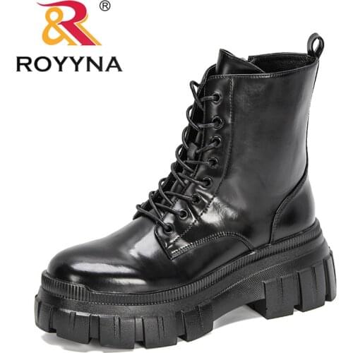 ROYYNA 2021 New Designers High Quality Luxury Brand Mid-Calf Boots Women High Top Winter Boots Ladies Platform Shoes Feminimo