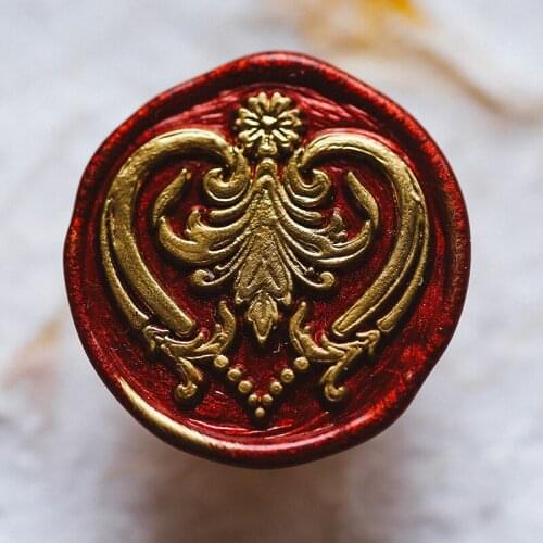 Heart Wax Seal Stamp Retro Envelope Stamps Antique Festival Decorative Seal Gift art wedding decorative antique