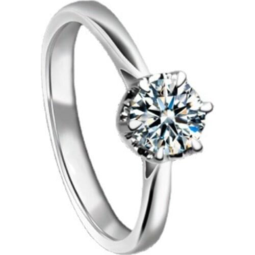 Sterling Silver 925 Diamond Ring Women Starlight Shining Luxury Elegant Exquisite Engagement Wedding Original Design Charm