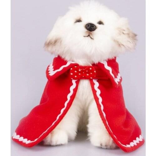 Winter Pet Dog Cat Christmas Costume Warm Puppy Santa Claus Cloak Funny Christmas Clothes Xmas Poncho Cape Dog Cat Cloak