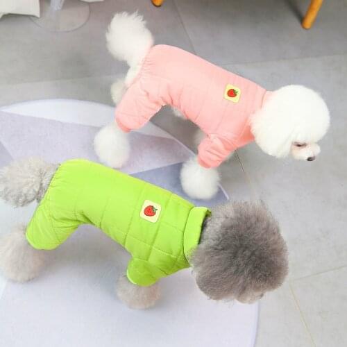 Winter Pet Clothes Thicken Warm Dog Clothing Jumpsuit Pet Outfit Dog Coat Jacket Overalls Puppy Bichon schnauzer Costume Apparel