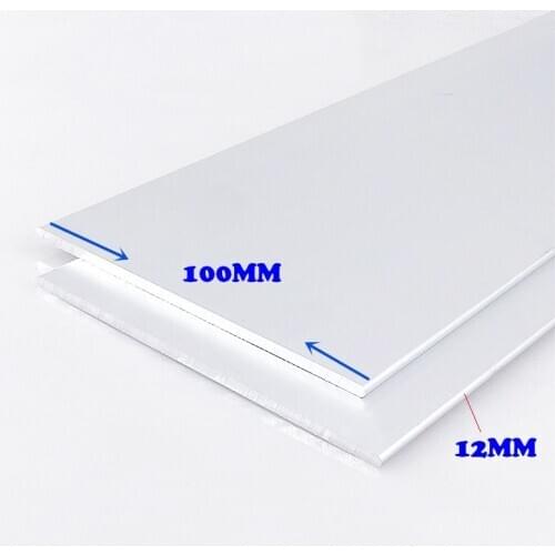 1PC/LOT 6063-T5 Aluminium Alloy Plate Thickness12mm*Width100mm Article Aluminum Oxidation Length 100/150/200/300/350MM