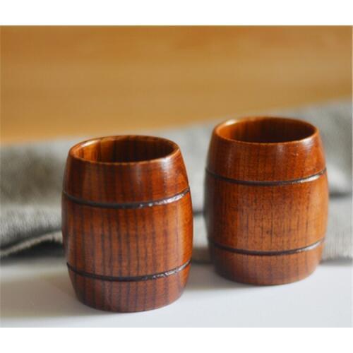 2pcs Wood Cup Mini Natural Handcrafted Jujube Belly Beer Coffee Milk Juice Tea Cup Tumbler glass wine tumbler skull shot glass