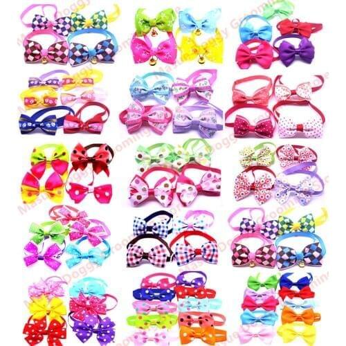 200pcs Dog Bow Ties Pet dog Necktie Popular Design Ribbon Bowtie Collar Pet Puppy Dog Ties Accessories Dog Grooming Supplies