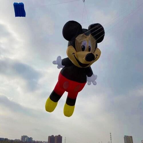 4m Soft Inflatable Mouse Kite Pendant High Quality Cartoon Animal Kite Line Laundry