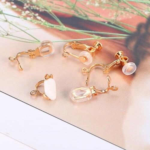 50 PCS Transparent Soft Silicone Anti-Pain Pad Ear Clip Anti-Pain Pad For Earrings Accessories DIY Jewelry Findings