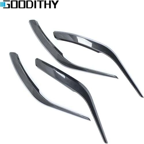 Car Accessories Carbon Fiber Interior Door Handle Armrest Outer Cover Trim For BMW X1 E84 2010-2016