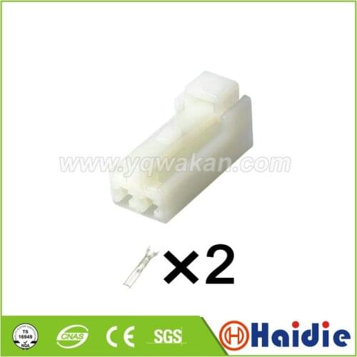 Free shipping 5sets 2pin automotive electric plug unsealed plastic wiring cable female connector