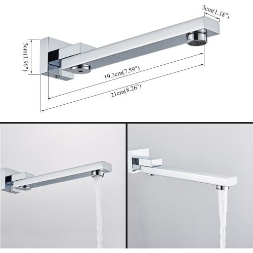 Free Shipping Bathroom Brass Chrome/Black Bronze Shower Faucet Spout Wall Mounted Swive Bath Spout Bathroom Accessories