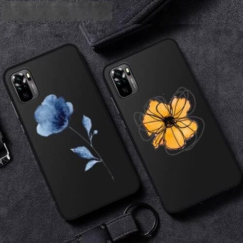 Watercolor flowers gold leaves Phone Case For Xiaomi Mi Redmi Note 8T 9T 9S 9A 10 7 8 9 Lite pro