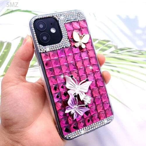 3D Bling Cystal Diamond Butterfly Xiaomi Mi 11 Ultra Phone Case For Xiaomi Mi 11 Lite 5g Funda Poco X3 Pro Back Cover Capa чехол