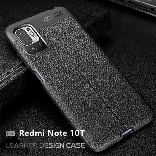 For Cover Xiaomi Redmi Note 10T Case For Redmi Note 10T 10 5G Capas Back Bumper TPU Soft Leather For Fundas Redmi Note 10T Cover