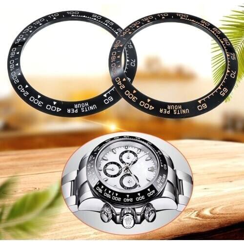 Black Ceramic Bezel Watches Replace Accessories 30.5-38.5mm Watch Face Ceramic Bezel Insert For Rolex For Daytona